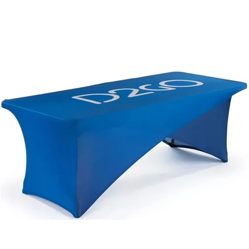 Custom printed 4st 6ft 8ft trade show table throw fitted custom printed standard table cover with Logo for Business Events