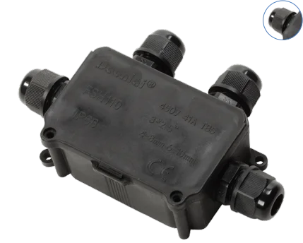IP66  4 way Waterproof Junction box with PG9 waterproof connector