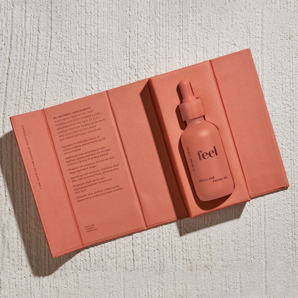 Customize size print serum glass dropper bottle box packaging for dropper bottle 1oz 2oz 3oz 4oz 30ml 40ml