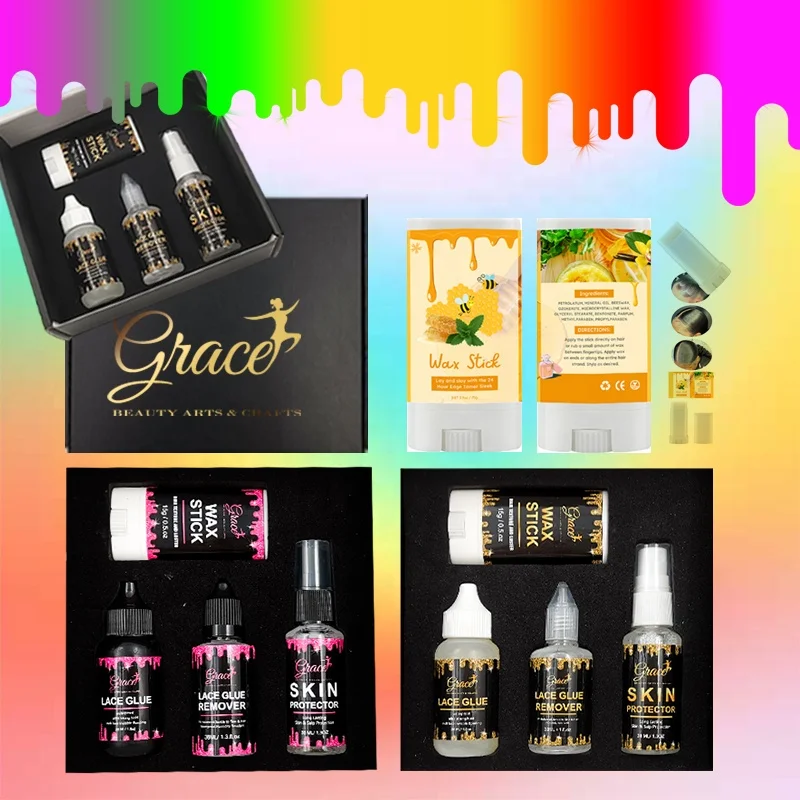 Customized Label Lace Glue Lace Melting Hair Glue Spray Wig Lace Tint Foam Mousse Vendor