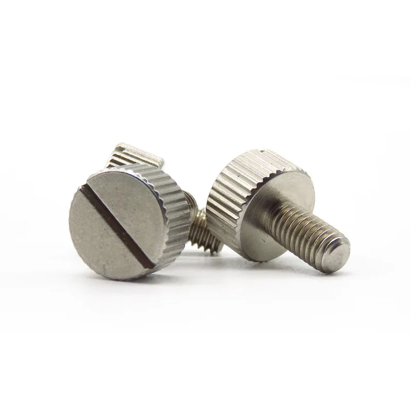 Custom High Precision Knob Screw Stainless Steel Slotted Knurled Thumb Screw