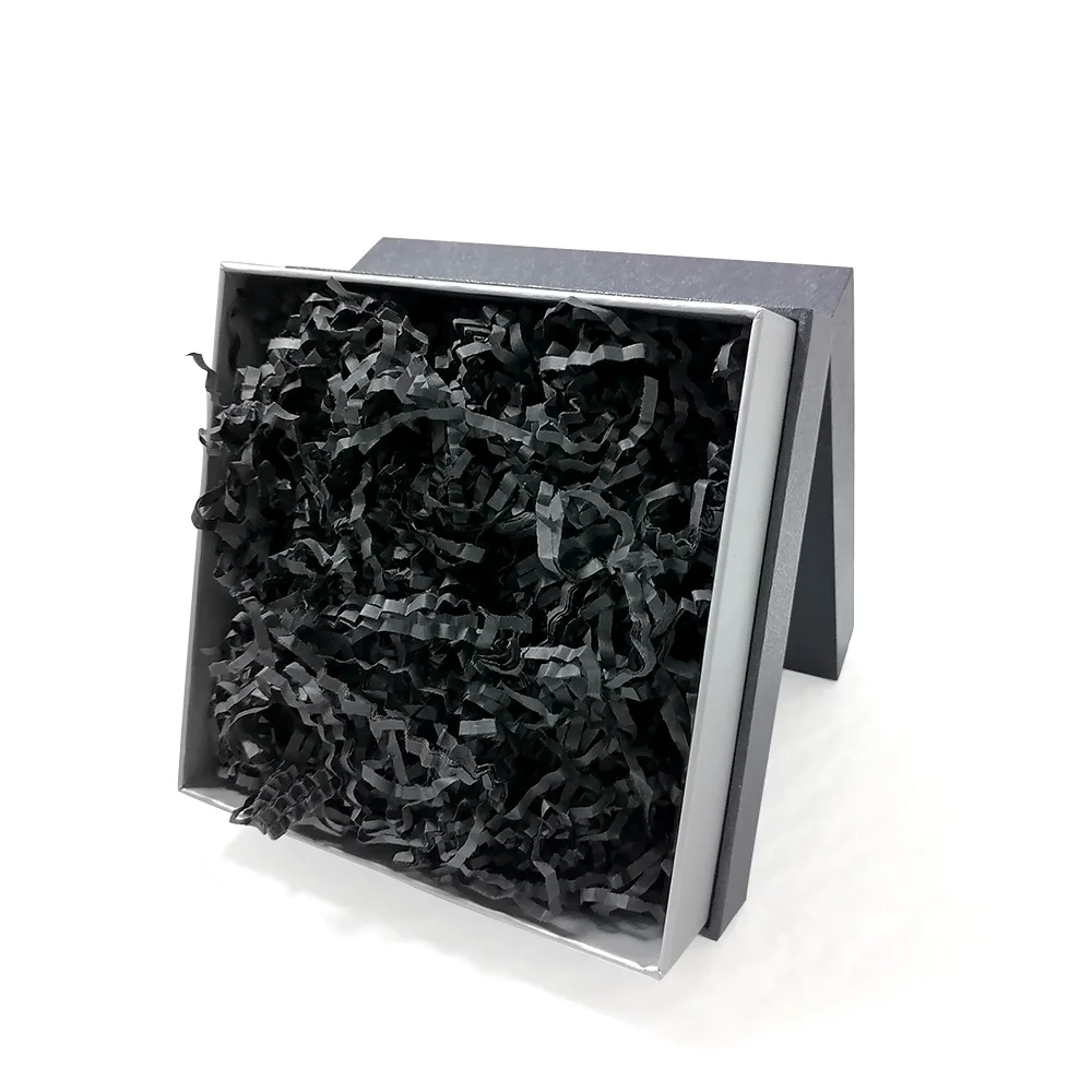 2/3/4/5MM Professional navy blue shredded package recycle black high grade decorative paper raffia crinkle paper shred
