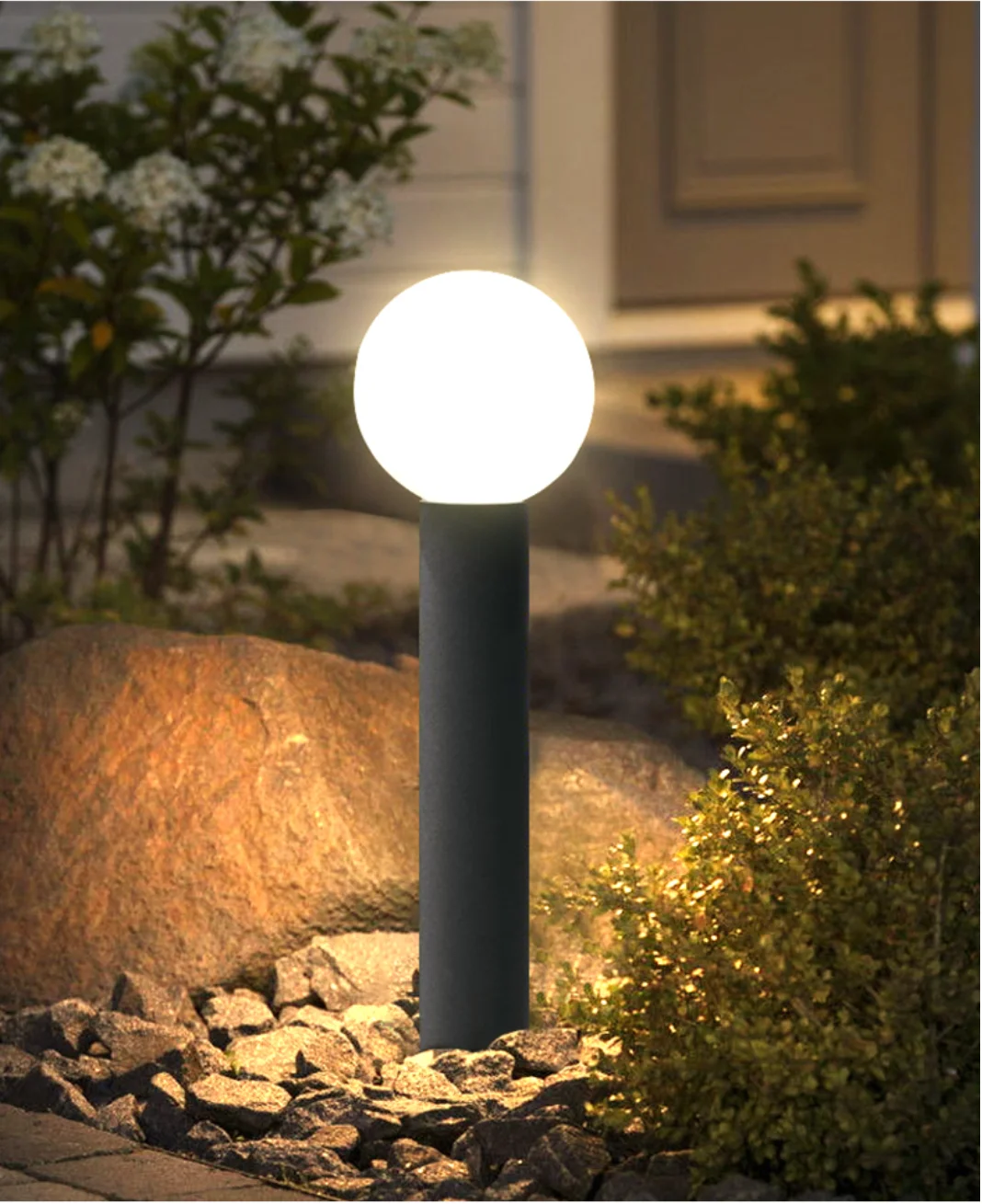 G-0716-JDK High quality IP65 waterproof stainless steel PC column led 5w 80 cm high exterior park yard roadside column shape