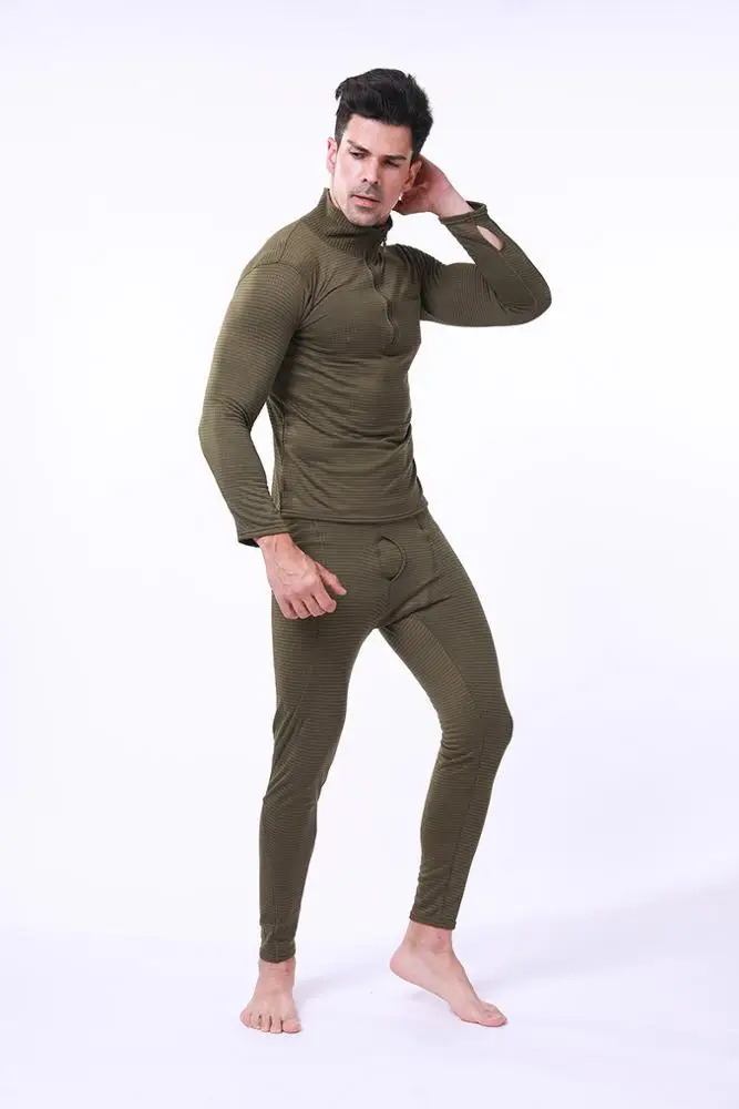 Quick dry training outdoor exercise sport fleece thermal underwear for men