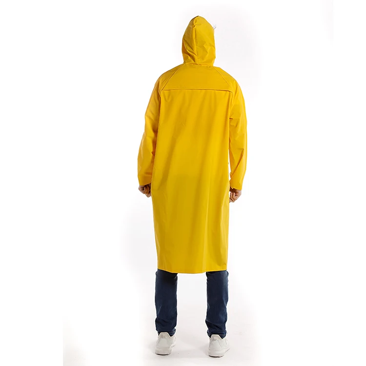 Most Popular PVC Polyester Fabric Waterproof Rainy Day Rain coat for Men Rainsuit