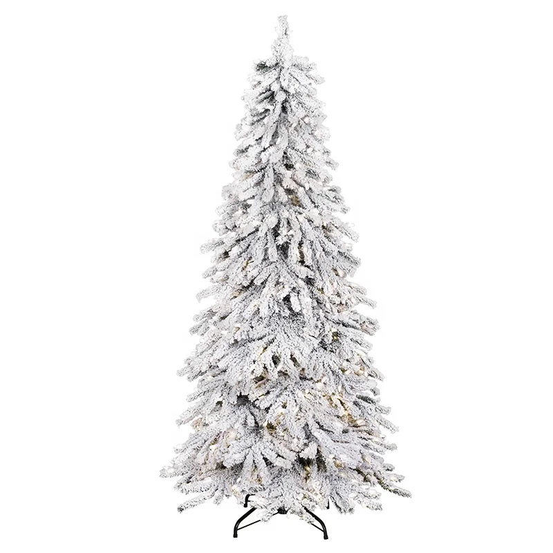 wholesale falling snow christmas tree custom white pvc artificial 9ft christmas tree led