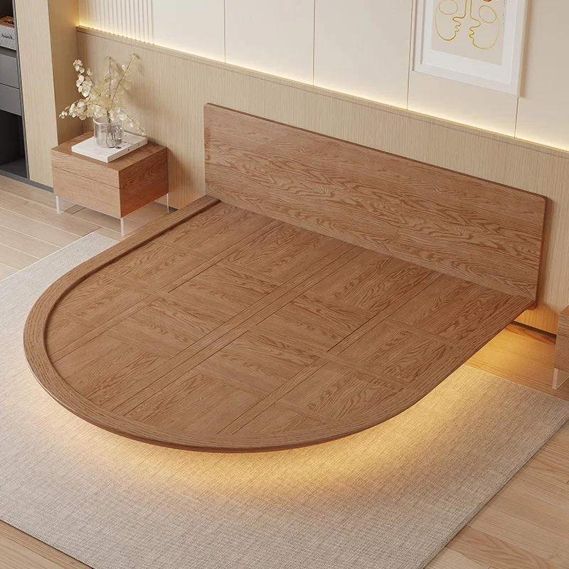 Round Bed Tatami Double Bed 2m X2m Home Hotel  Thin Suspension Couple Beds