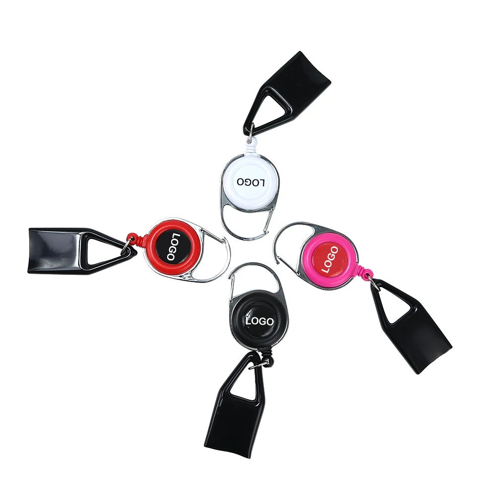 Custom LOGO oblate retractable keychain holder sleeve cover tool smoke accessories wrapper plastic Lighter case leash holder