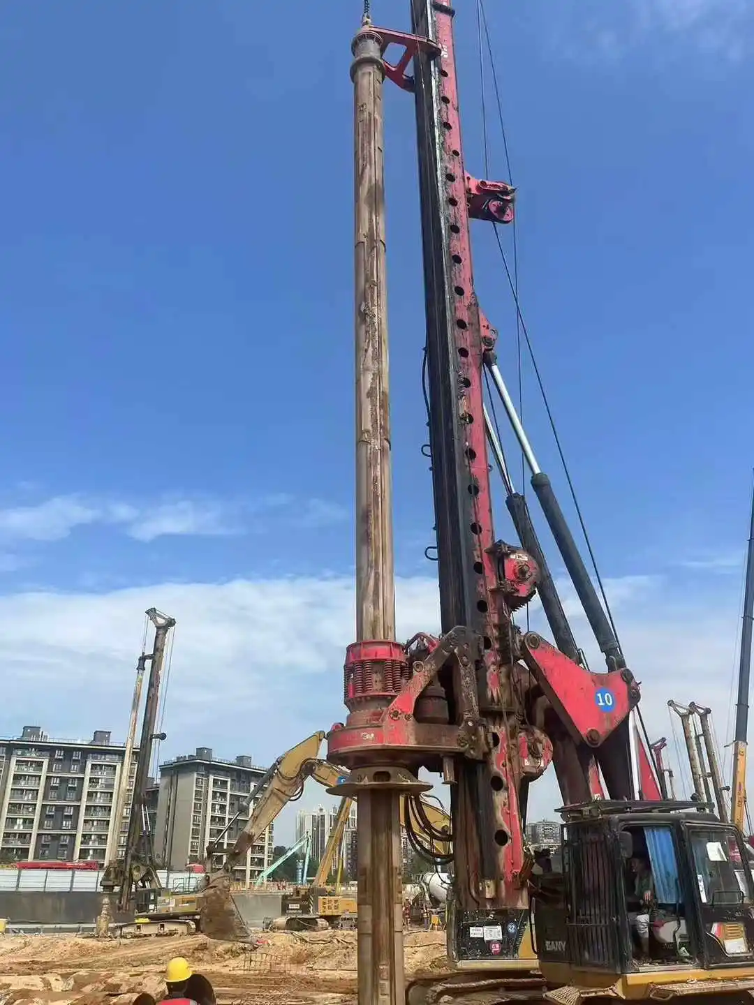 Second hand/Used SR285R w10 SR235R c10 sany SR155 Sr285 SR360 rotary piling machine/pull down winch rigs