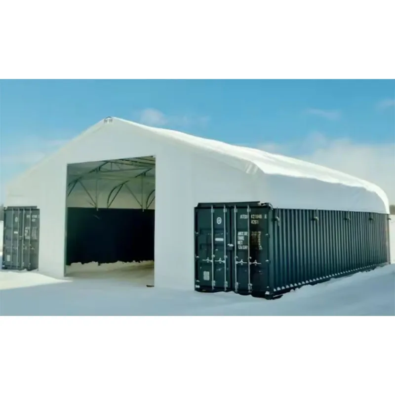 High Quality Heavy Duty  Container Shelter Tent  PVC Covering for  Warehouse Storage Roofing Awning