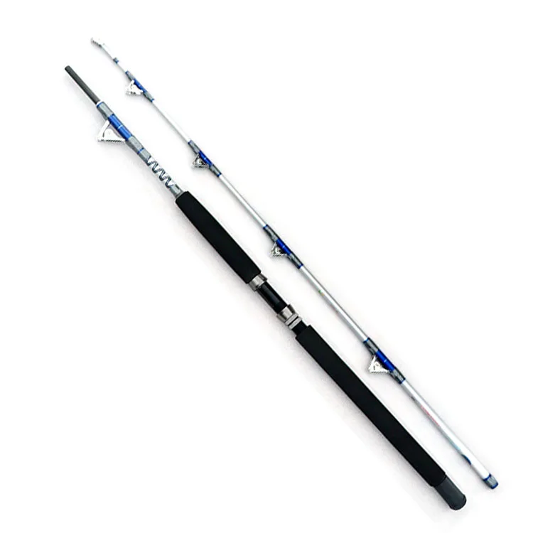 50-80LBS strong power double roller guides  Heavy Duty Deep Sea Trolling Boat Fishing Rod