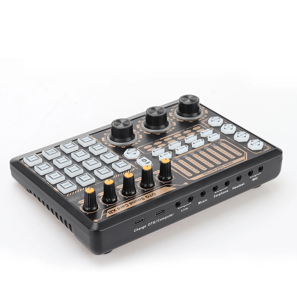 X8 SoundCard Live Broadcast professional studio recording karaoke audio interface External usb sound card