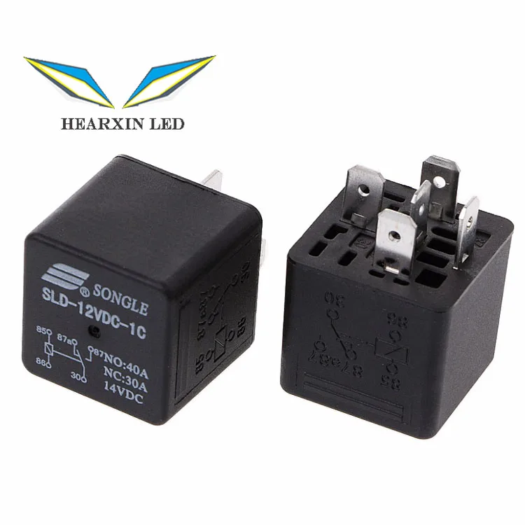 5 Pin 40A водонепроницаемые автомобильные реле долгий срок службы Mayitr нормально открытый DC 12V/24V для головного света кондиционирования воздуха