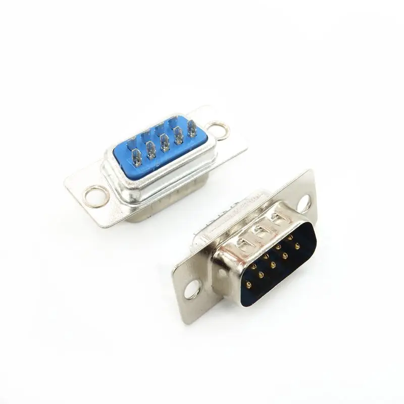 Blue glue wire bonding DB9 connector female socket wire bonding PC converter cable connector 9 hole 9P
