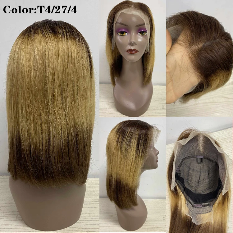 FH wholesale vietnamese bone straight bob wigs ombre color 10 inch short bob wig weaves and wig