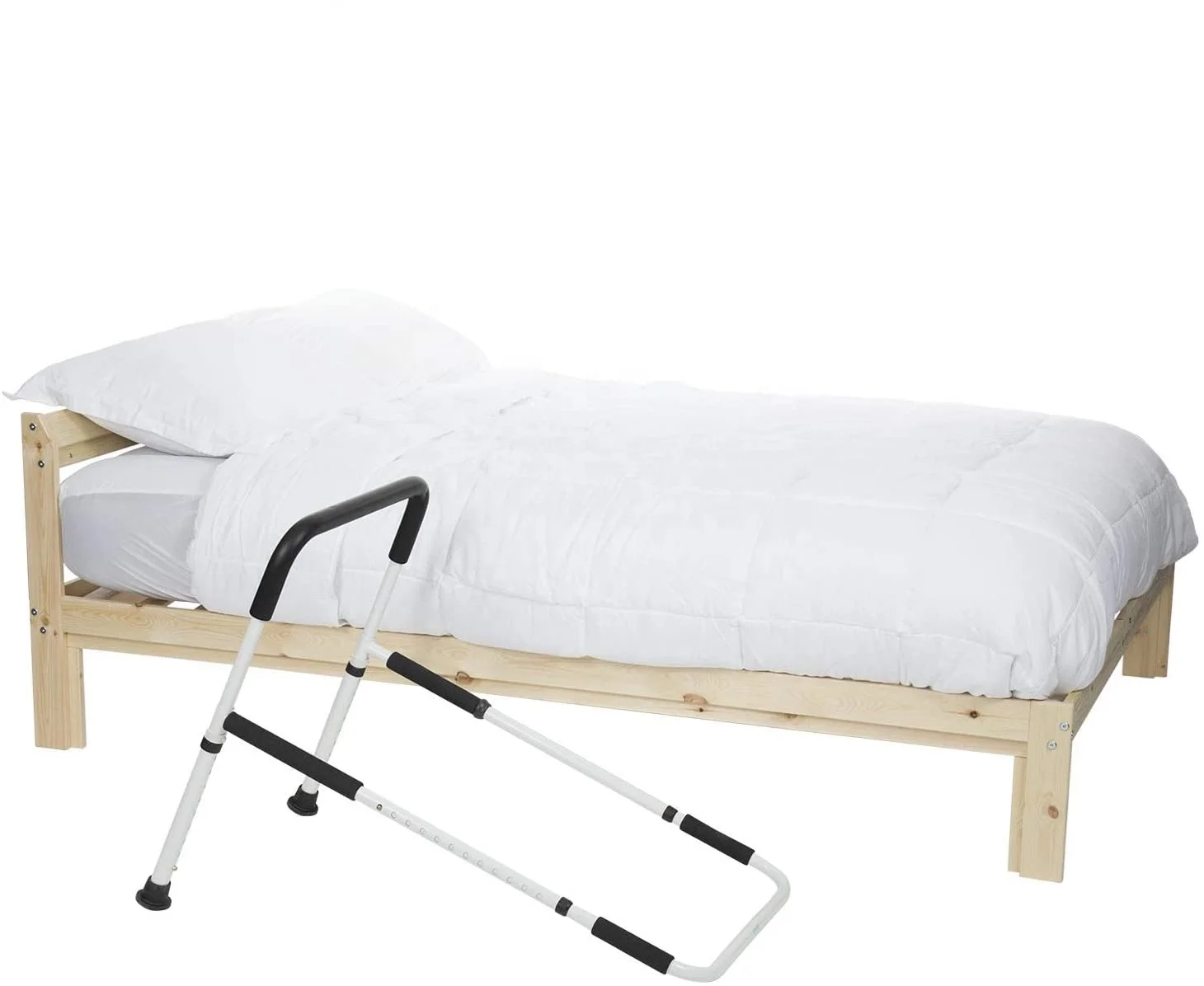 Safe standing bed assist handrail  for seniors