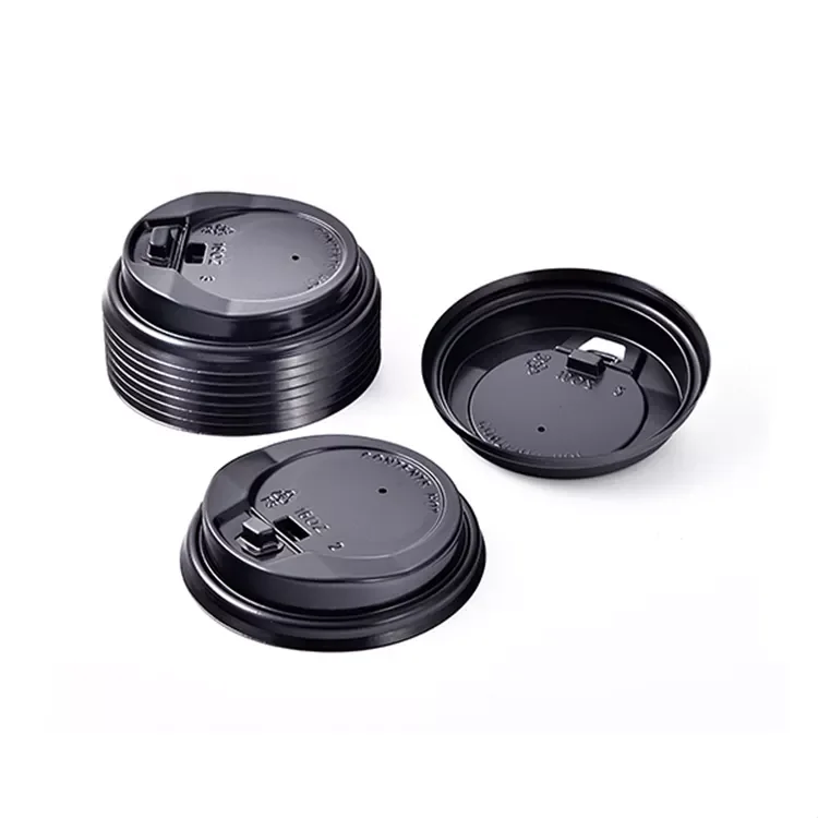 Disposable PLA PP PS PET Paper Coffee Cup Dome Flat Switch Lid Cover