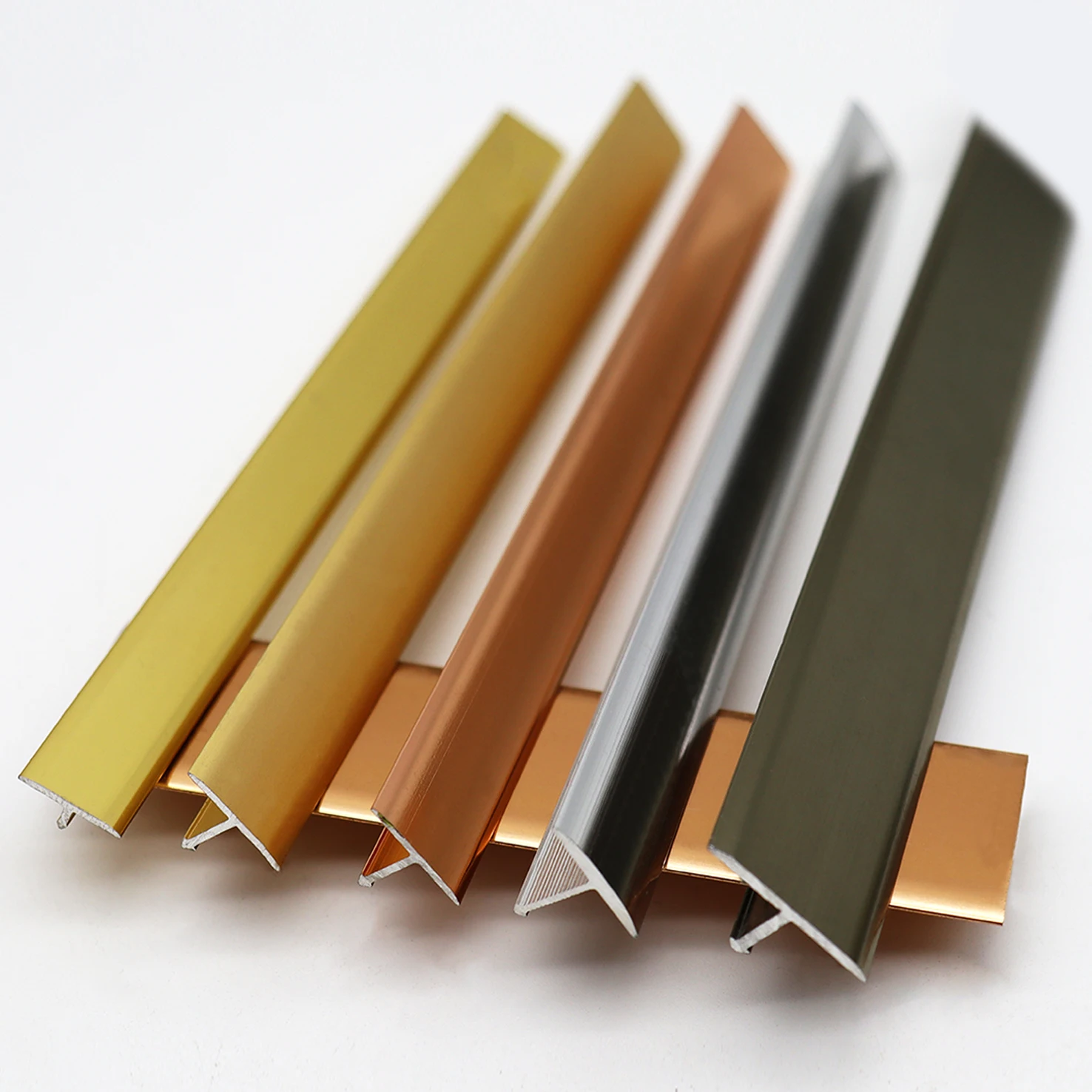 Factory Direct Gold Aluminium T Shape Flexible  Ceramic Tile Trim Profile