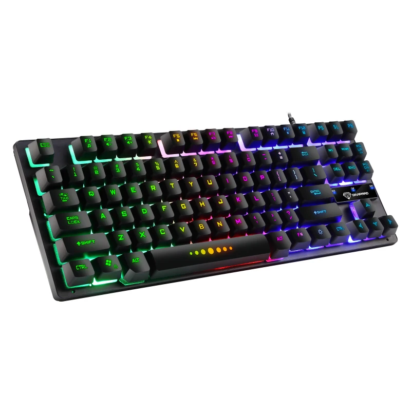 New GK10 RGB mechanical Feeling Keyboard Wired Backlight USB Computer Accessories Colorful 104 Keys Game Keyboard