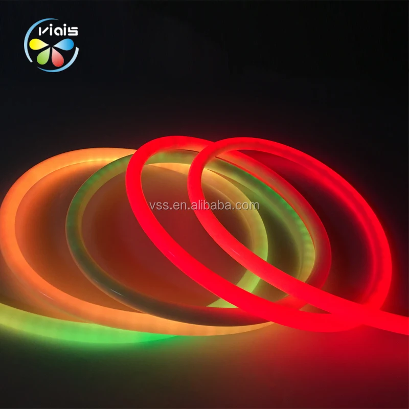 12 В постоянного тока/24 программируемая SMD круглая Мечта Цвет RGB Гибкая светодиодная неоновая