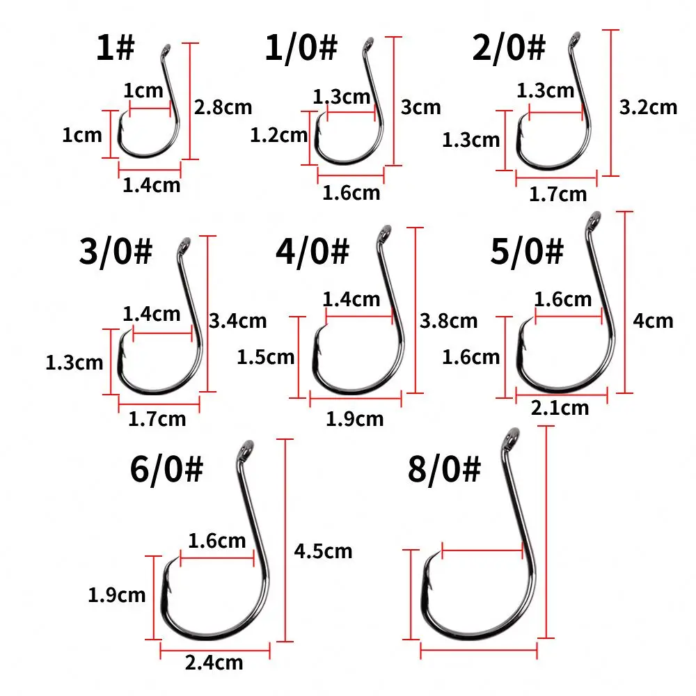 Free Samples 150PCS/Box High Carbon Steel Fishhooks Fishing Hooks Set High Barbed Carp Fishing Hooks 1# 1/0 2/0 3/0 4/0