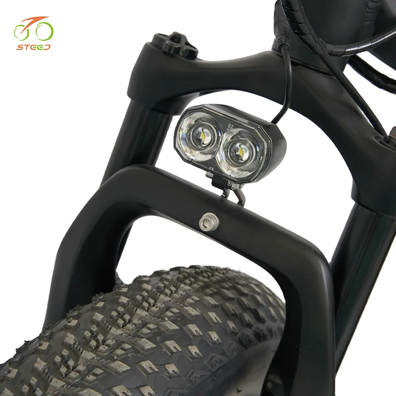 Steed mountain e-bike with dual battery electric foldable bicycle