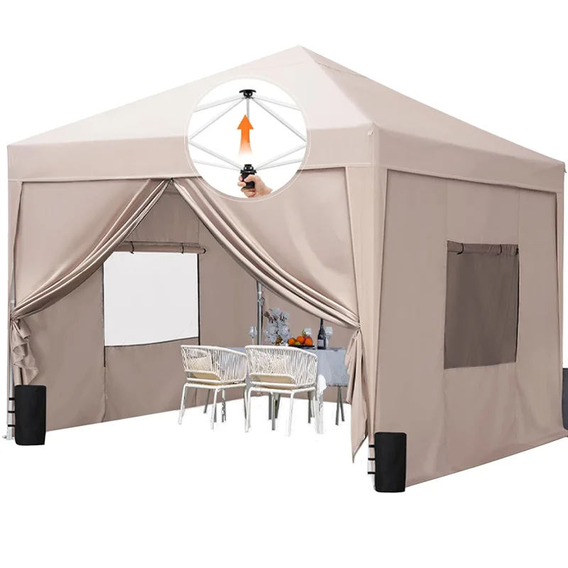 Factory custom outdoor windproof rain pentagon pergola camping fishing gazebo style big tent