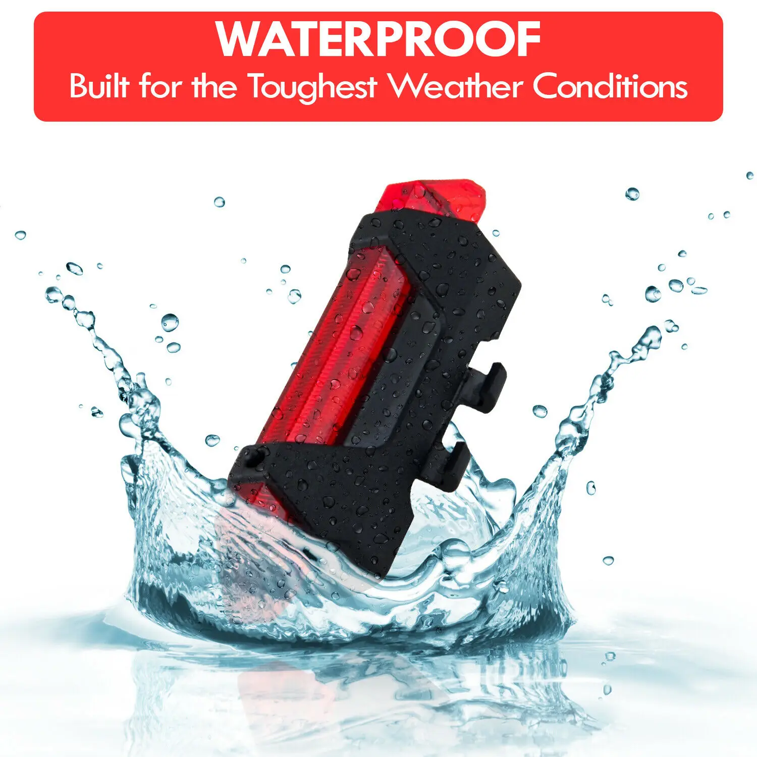 Задний светодиодный фонарь для велосипеда зарядка через USB предупреждающий сигнал безопасный ночник велоспорта красный синий белый