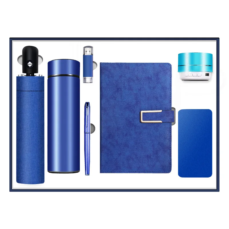 Corporate Business Gift Set with Notebook Thermos Cup Umbrella Set Business Creative Activities Practical Gift Set