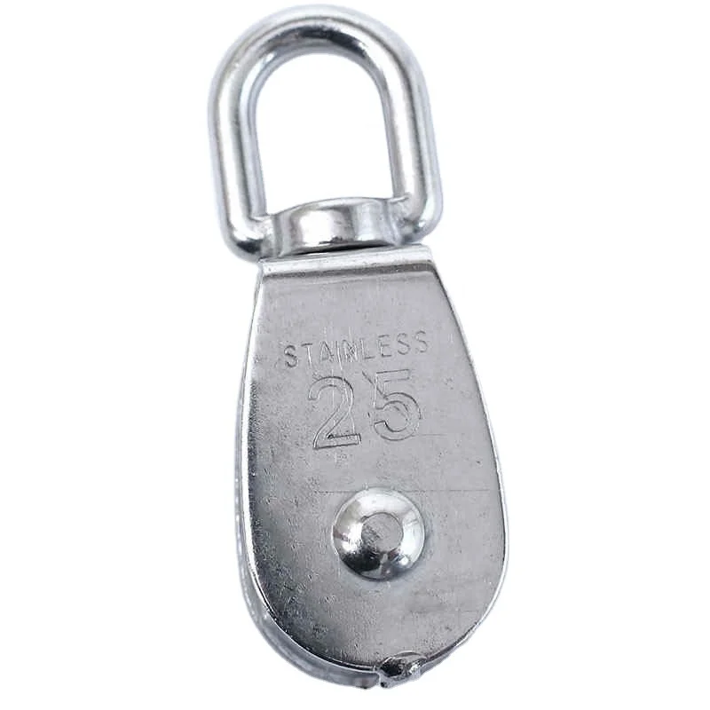 Высокое качество нержавеющей стали сверхмощная стальная одно колесо поворотный подъемный трос шкив блока