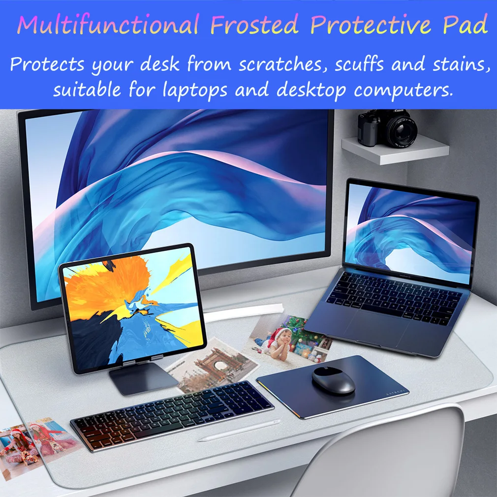 Wholesale Multifunctional Frosted PVC Laptop Pad Waterproof Desk Mat Transparent computer Desk Mat Mouse pad