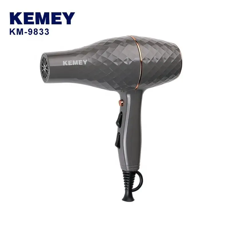 Профессиональный фен для волос салон kemey Km-9833 2000w СИД перезаряжаемые два шага стайлер
