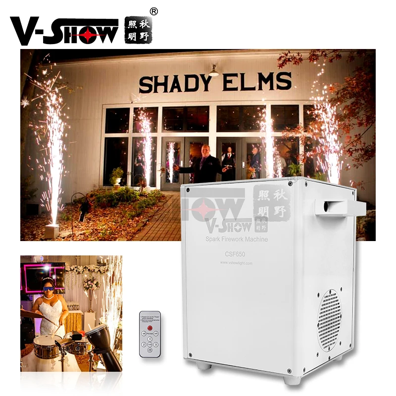VSHOW CSF650 фейерверк холодный Пиро-фонтан искровая Машина dmx сценический пламя