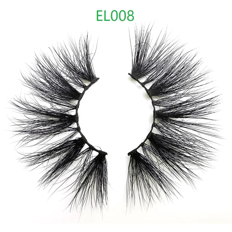 Professional manufacturer natural long 25mm 3d mink fluffy eyelashes  with privatel label