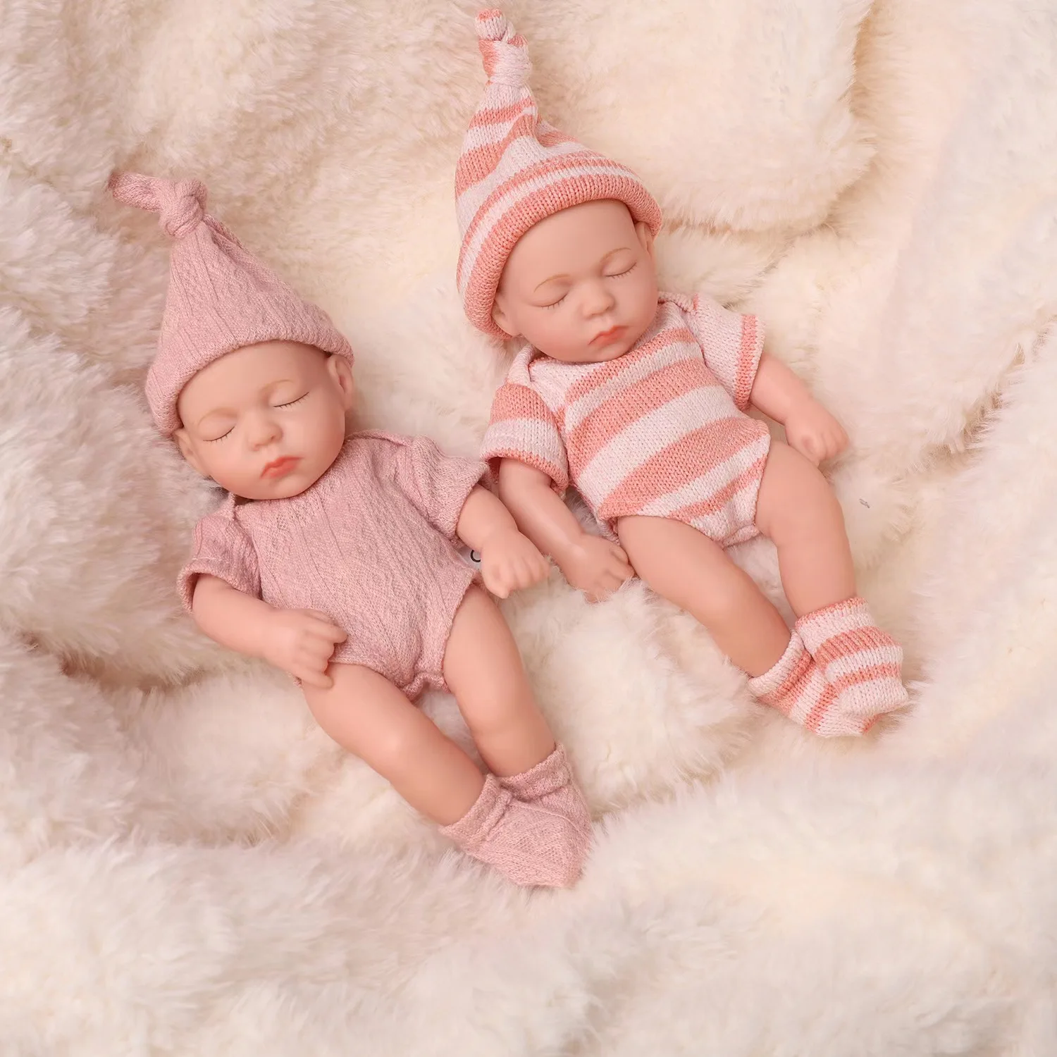 Full Silicone Toddler Doll Kits 7.51inch Soft silicone Real Baby Dolls reborn baby dolls