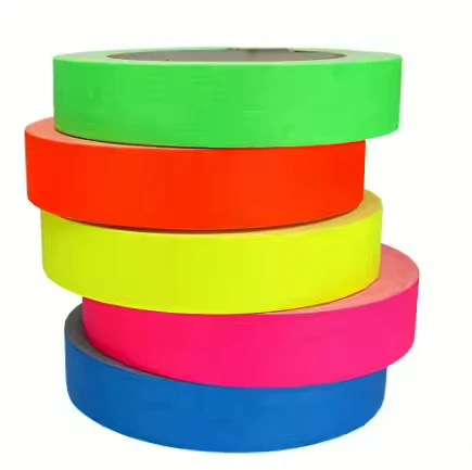 Fluorescent Adhesive tape Spike tape Uv Blacklight Reactive Neon Gaffer Cloth tape For Party Stage Camera Art Craft