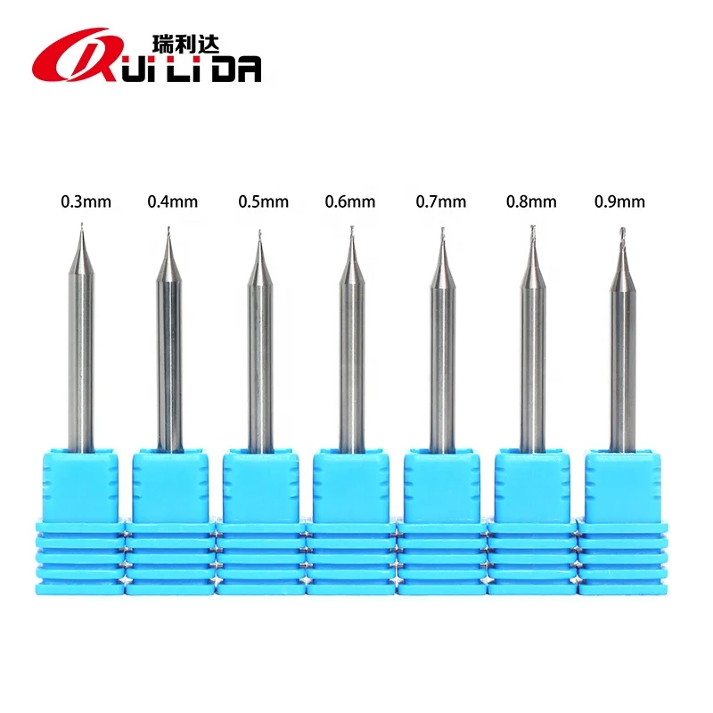 RLD HRC55 2 flute micro diameter solid carbide end mills milling cutter for aluminum