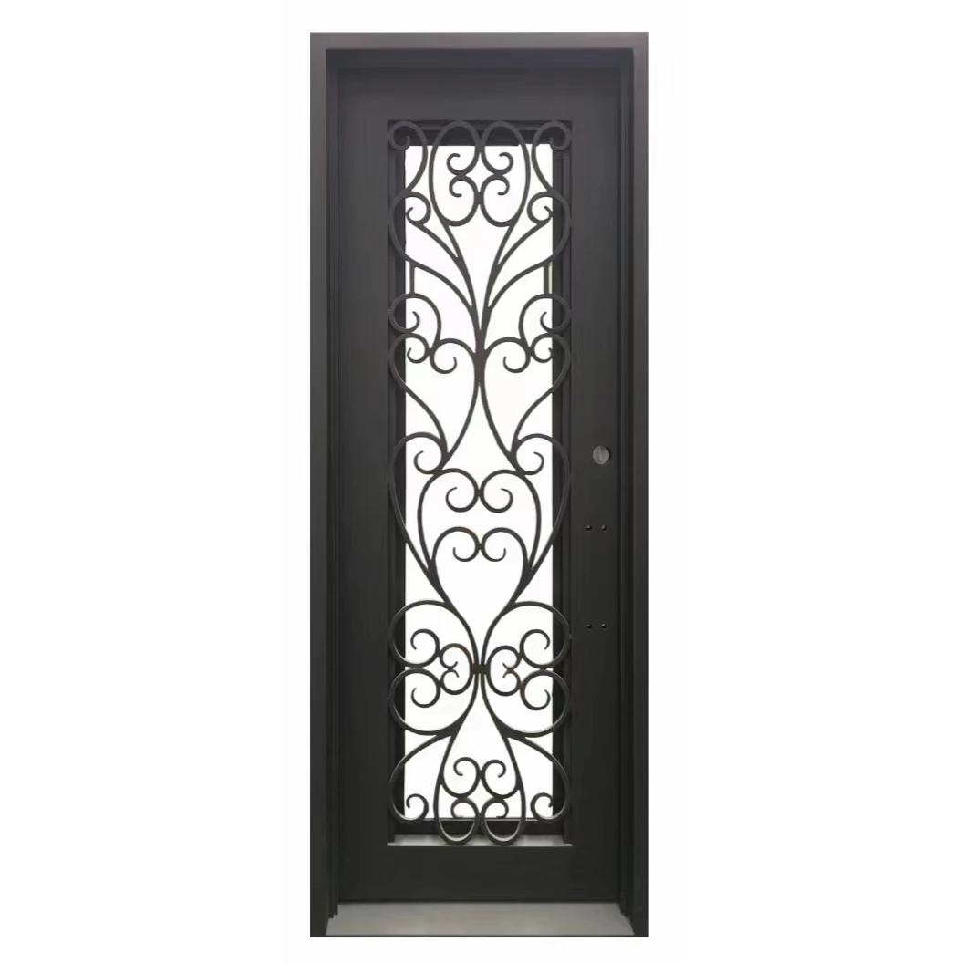 Support Customization  Iron Safety Door Grill Design  Sliding Door Wrought Iron Grill Design