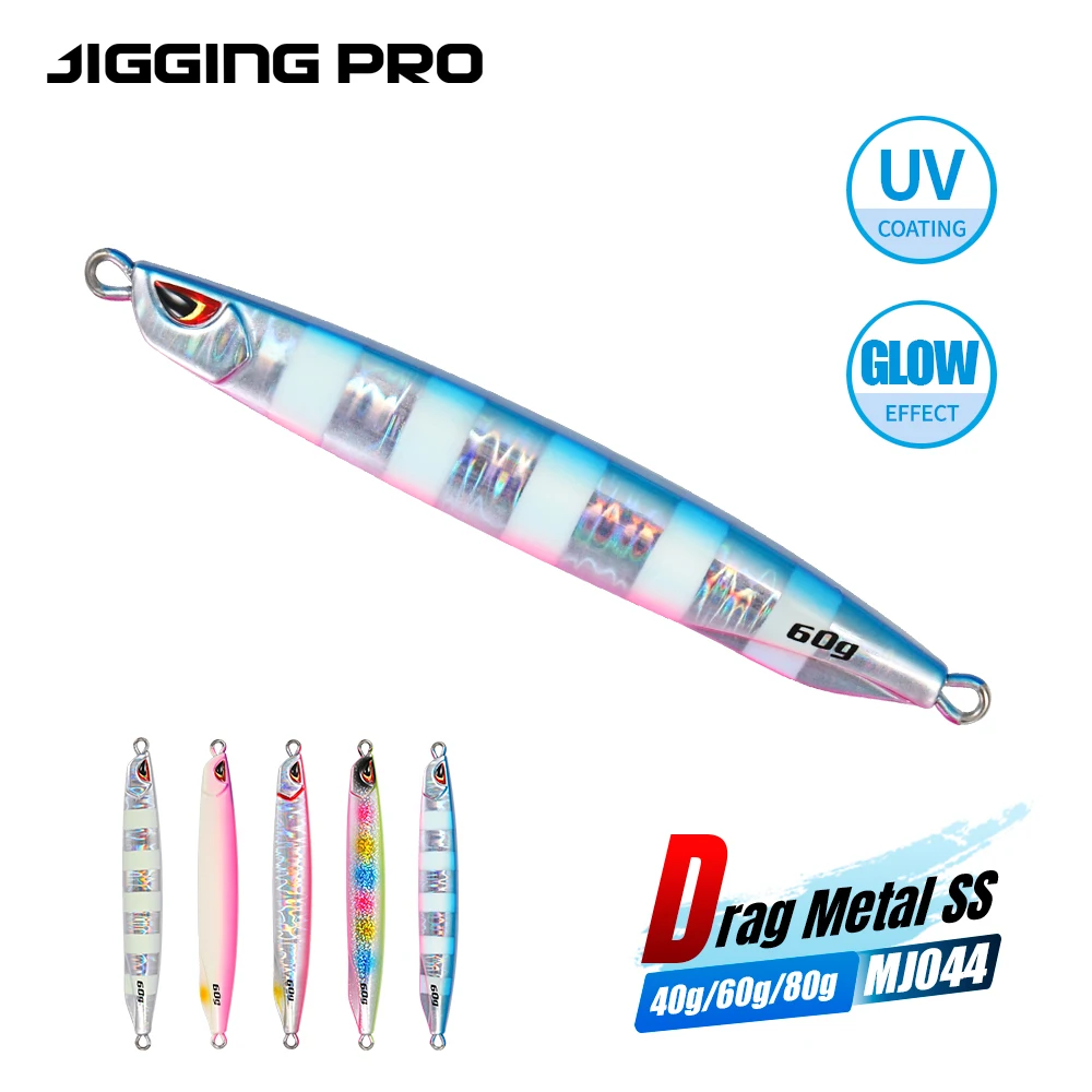 Jiggingpro Drag Metal SS jig  40g 60g  Duo Drag Metal Cast Jig Long Casting Shore Jigging Lure Saltwater Fishing bait  Lu