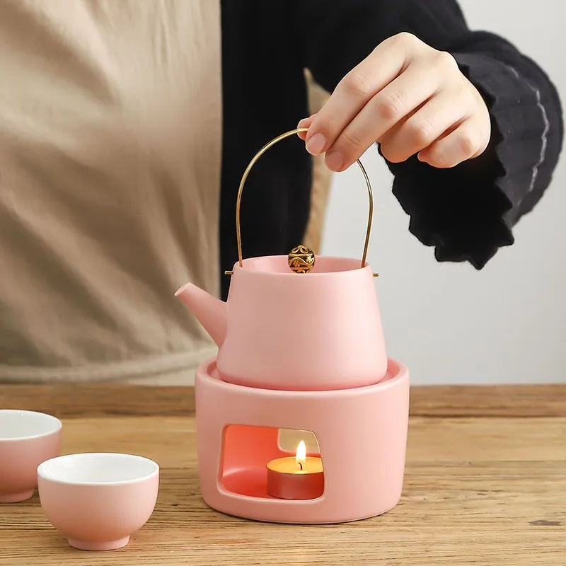 European style High quality Wholesale winter Portable ceramic Teapot Set gift In Stock Mini Japanese Ceramic Teacup Teapot Set