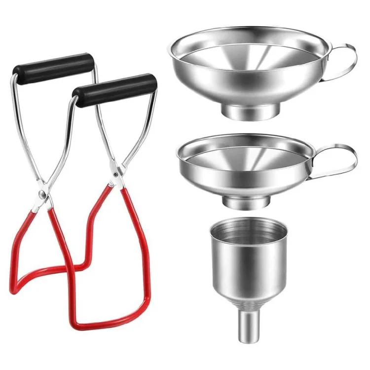 Yongxin Stainless Steel Can Jar Lifter Kitchen Funnel for Canning Bottle Opener Jam
