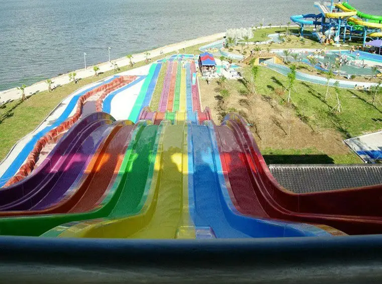 Most Popular Resorts With Water Slides Professional Rainbow Water Slide For Race