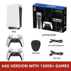 M5 Retro Video Game Console With PS5 design 4K Output Built in 10000 Classic games TV Gaming Console For PS1