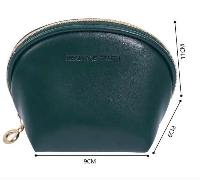 Ladies embossed logo waterproof  PU leather cosmetic bag makeup travel pouch for lipstick