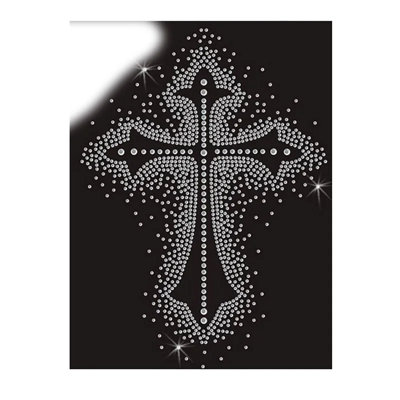 DMC Rhinestone Custom Bling Hotfix Motif designs Fashion Queen valentines shiny strass iron on motif Factory heat transfer motif