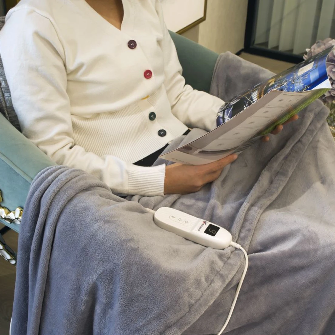 Machine Washable Fast Heating Warming Blanket Electric Heating Blanket with 10 Heating Levels settings