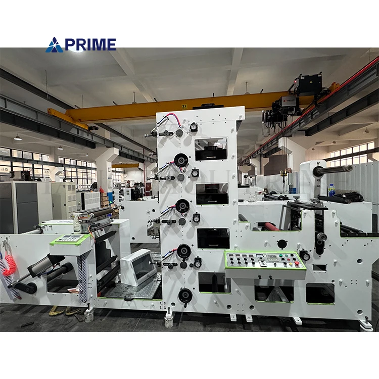 4 Colors Automatic Flexo Graphic Label Printer UV Dryer Stack Structure for Printed Labels