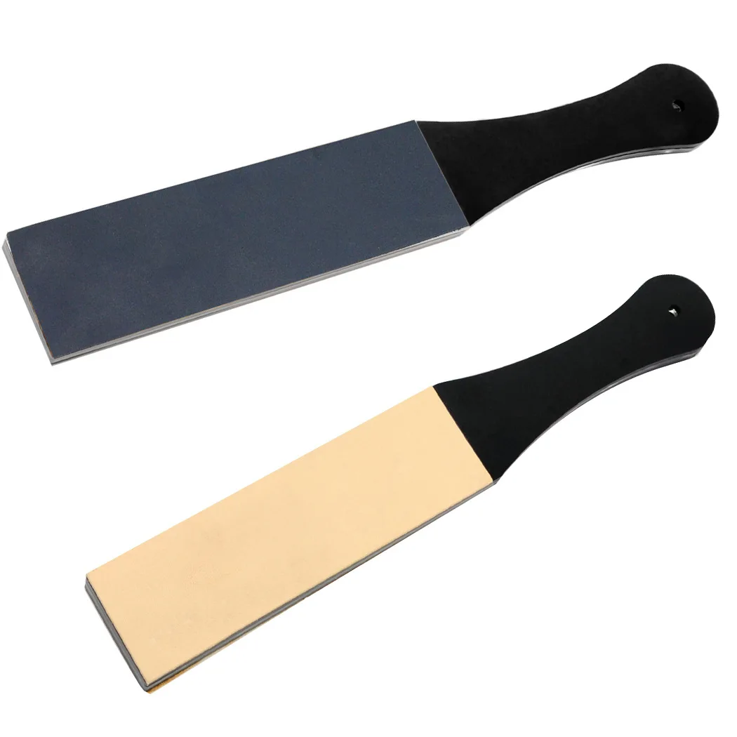 Polished mirror swing knife board handmade leather sanding tool Cowhide deburring sharpening board DIY acrylic swing knife