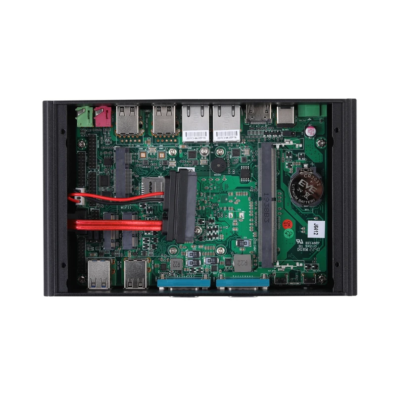 Qotom Fanless Desktop Mini PC J6412 VGA HD 2 USB3.0 6 USB2.0 Dual LAN COM Industrial Computer