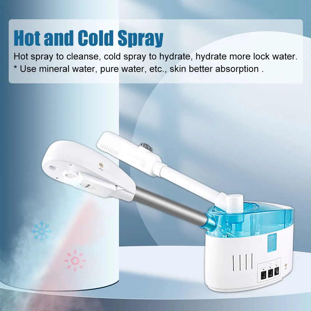 High Pressure Spray Jet,  Oxygen Injector Facial Beauty Face Steamer Hot and Cold  Facial Steamer/